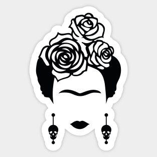 Frida Kahlo rose decor Sticker